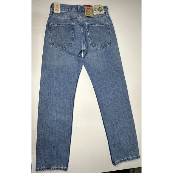 Levi’s silvertab relaxed straight leg Jeans mens 28 X 32Light Wash Distressed - Picture 3 of 6